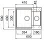 ELLECI stone mass kitchen sink EASY 150 Titanium 60x50 cm