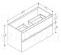 KAME sink cabinet LOFT 100 (anthracite gray)