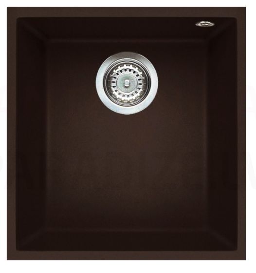ELLECI akmens masas virtuves izlietne QUADRA 100 UNDERMOUNT Espresso 38x44 cm
