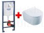 GROHE WC komplekts 5in1 iebūvējamais rāmis + poga Cosmo S + KKPOL pods Selene ar SC vāku (balts
