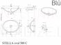 BLU akmens masas izlietne STELLA Oval 500x369