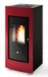 EVA CALOR pellet fireplace-stove EVELYN 11kW (red)