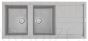 ELLECI akmens masas virtuves izlietne BEST 500 Aluminium 116x51 cm