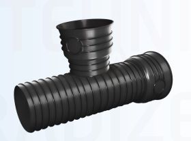 Magnaplast gofrēta kanalizācijas atzars (trejgabals) Ø 400/200 mm 90°