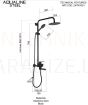 AQUALINE shower set-system with bath faucet STEEL BLACK