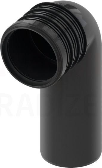 TECEprofil WC moduļa savienojuma līkums 90°- DN90 plastmasa pE-Hd 