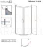 RADAWAY душевая кабина PREMIUM PLUS B 190x90x90 Хром + Fabric стекло