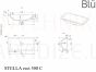 BLU akmens masas izlietne STELLA Rect 500x260
