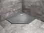 RADAWAY dušas paliktnis DOROS PT E Stone Anthracite 100x80x5 (kreisā)