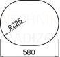 ELLECI akmens masas virtuves izlietne EASY ROUND 600 Espresso 60x47 cm