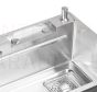 WISENT stainless steel kitchen sink 75х46х22 silver (set)