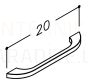 KAME H7 rankena (chromas) 200 mm