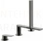 TRES PROJECT Single lever bath rim faucet, Metallic black