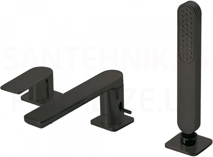 TRES LOFT Single lever bath rim faucet, black matt