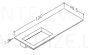 KAME CORIAN N 1200 izlietne 1200x465 mm L