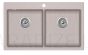 HELIKA akmens masas virtuves izlietne MAGNA (AWP) 850 Beige 86x51 cm