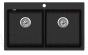 HELIKA akmens masas virtuves izlietne MAGNA (W) 850 Black Metallic 86x51 cm
