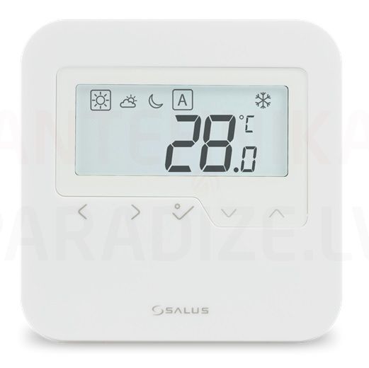 SALUS bezvadu digitālais temperatūras regulators - ar bateriju barojams HTRS-RF
