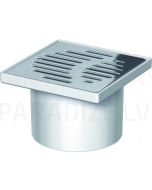 ACO EasyFlow top of  floor drain with 150x150mm steel grill h=15–96 mm