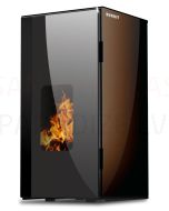 BURNIT central heating pellet fireplace-stove VISION  (7.1-18 kW) (Coffe Brown)
