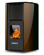 BURNIT central heating pellet fireplace-stove ADVANT  (7.1-18 kW) (Coffe Brown)