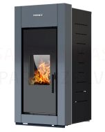 BURNIT central heating pellet fireplace-stove TREND (8-20 kW) (Anthracite Grey)