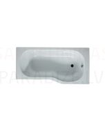 Tigo asymmetric bathtub for installation with panel, right version, without support feet