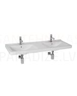 Cubito double washbasin, white, 130x48,5сm