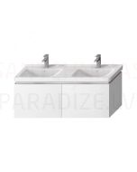 Bathroom vanity unit CUBITO-N 130, without washbasin, white, two drawers