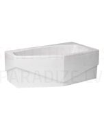 POLIMAT acrylic asymmetric bathtub MARIKA 140x80 (right/left)