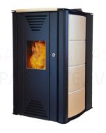 Thermoflux pellet fireplace-furnace with heating connection INTERIO 20 (beige)