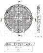 Канализационный люк 900F 1040/800 M931 (90Tn)