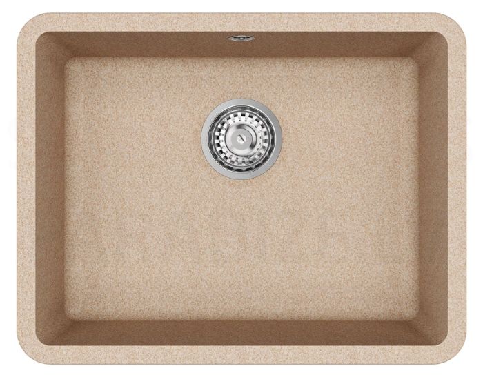 HELIKA akmens masas virtuves izlietne ARCA (AWP) 600 Beige 58.5x46 cm