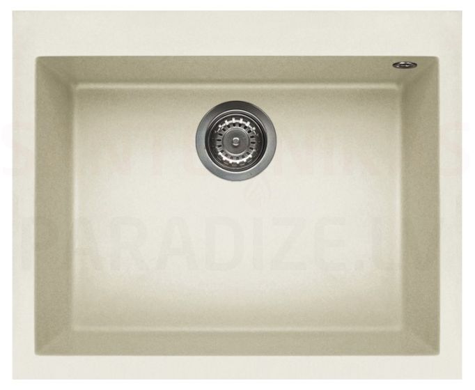 ELLECI akmens masas virtuves izlietne QUADRA 110 Bianco Antico 61x50 cm