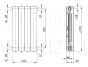 KFA aliuminis radiatorius ADR 500 ( 1 sekcija) Bronza