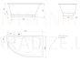 PAA akmens masas vanna TRE GRANDE 1700x1000x650 L/R