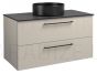 RB JOY TONDO 100 izlietnes skapītis ar izlietni (Taupe/melnais mēness) 500x1000x465 mm