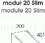 Elita papildoma lentyna LOOK SLIM 20 baltas matinis