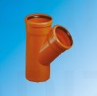 Magnaplast KG oranžā ārējās kanalizācijas atzars (trejgabals) Ø 400x400 mm 45° PVC