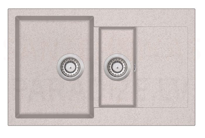HELIKA akmens masas virtuves izlietne TESA (AWP) 800 Beige 80x50 cm