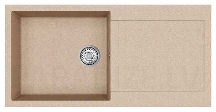 HELIKA akmens masas virtuves izlietne TESA PLUS (AW) 1000 Beige 100x50 cm