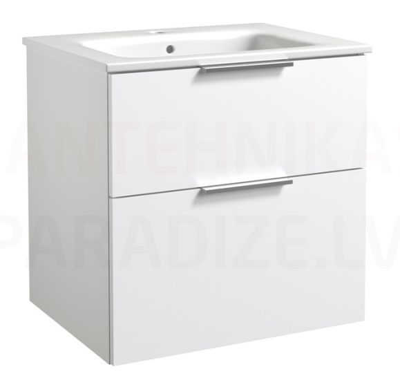 RB GRAND  60 izlietnes skapītis ar izlietni (matēti balts) 600x600x460 mm