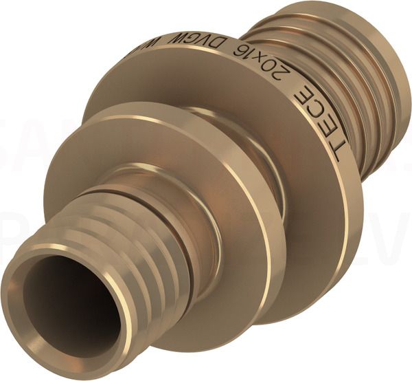 TECEflex 20 x 16 cauruļu redukcijas savienojums pāreja bronza
