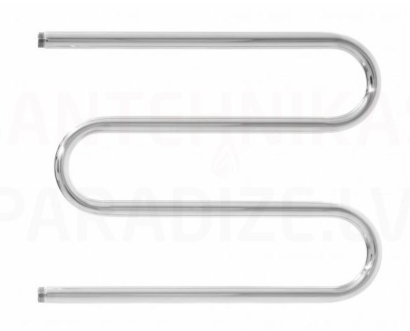 VMD nerūsejošā tērauda dvieļu žāvētājs D25 M-veida 1"M 500x350 ar saskrūvem