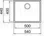 ELLECI akmens masas virtuves izlietne QUADRA 105 UNDERMOUNT Balts 54x44 cm