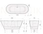 PAA SILKSTONE bathtub DECO NUDO 1660x720x630