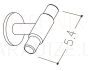 KAME H16 rankena RUSTIC (Inox)  54 mm