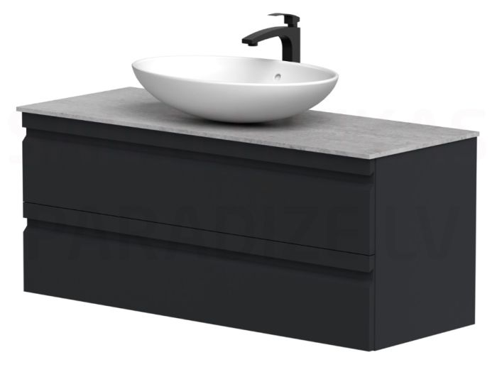 KAME skapītis zem galda virsmas TERRA 120 (melns) 500x1200x455 mm