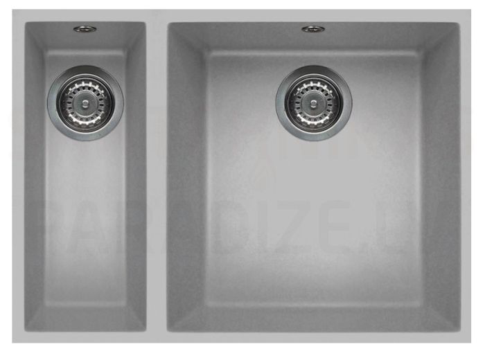ELLECI akmens masas virtuves izlietne QUADRA 150 UNDERMOUNT Aluminium 56x44 cm