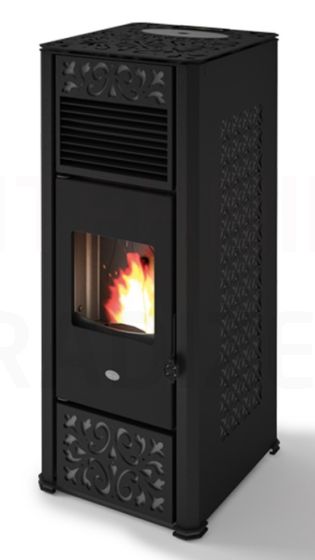 EVA CALOR pellet fireplace-stove GEMMA 15.4kW (black)